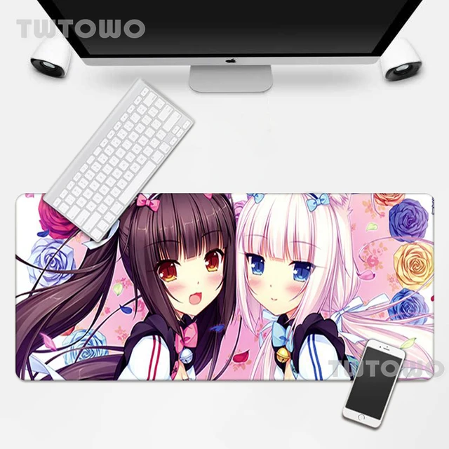 Otaku Girl Mouse Pads & Desk Mats for Sale