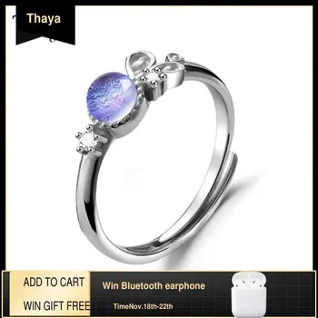 

Thaya Original Design Silver Ring For Women 925 Sterling Silver Fashion Provence Round Rings for Women Purple Ring Fine Jewelry