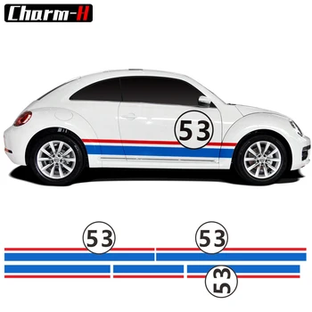 

Car Styling Door Side Stripes Hood Roof Rear Body Vinyl Decal Stickers for Volkswagen Beetle A5 2011-Present Accessories