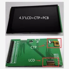 Module d'affichage LCD TFT IPS, 4.3 pouces, écran tactile résistif, HD, 800x480, adaptateur, carte PCB, RGB888, interface STM32