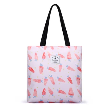 

Women Canvas Bags Shopping Reusable Foldable Shoulder Bag Casual Eco Handbag Cotton Grocery Shopper Bags Female Printed Tote Bag
