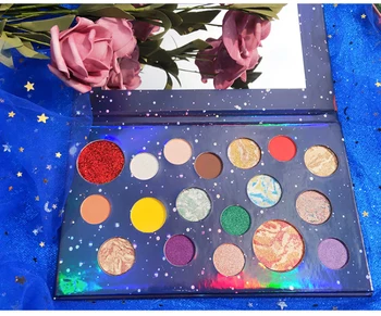 

18 Color Mysterious Mercury Retrograde Glitter Matte Eyeshadow Palette Lasting Shimmer Pigments Eyeshadow Cosmetics TSLM1