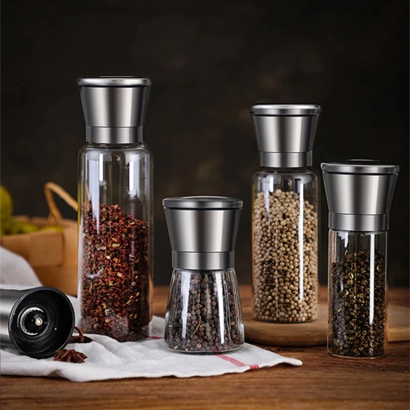 Pepper Mill Spice Jar Seasoning Grinders Bottle Salt And Black Pepper