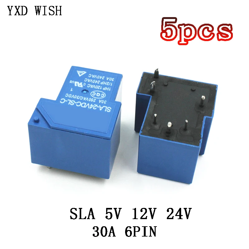 5 шт. Магнитное реле Φ 6PIN DC 5V 12V 24V 30A 6-контактное мощности | Обустройство дома