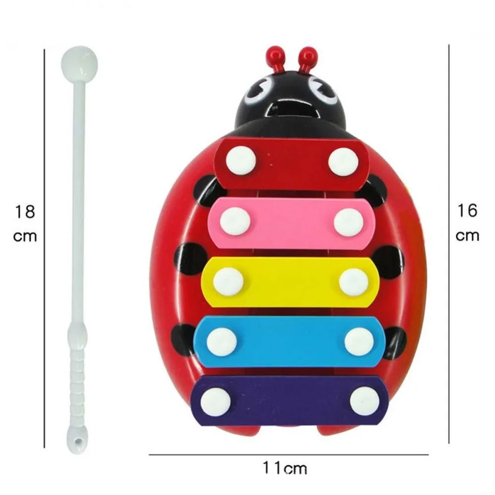 HOT Baby Child Kids 5 Note Xylophone Musical Toys Wisdom Development Beetlet educational musical toys Christmas 2
