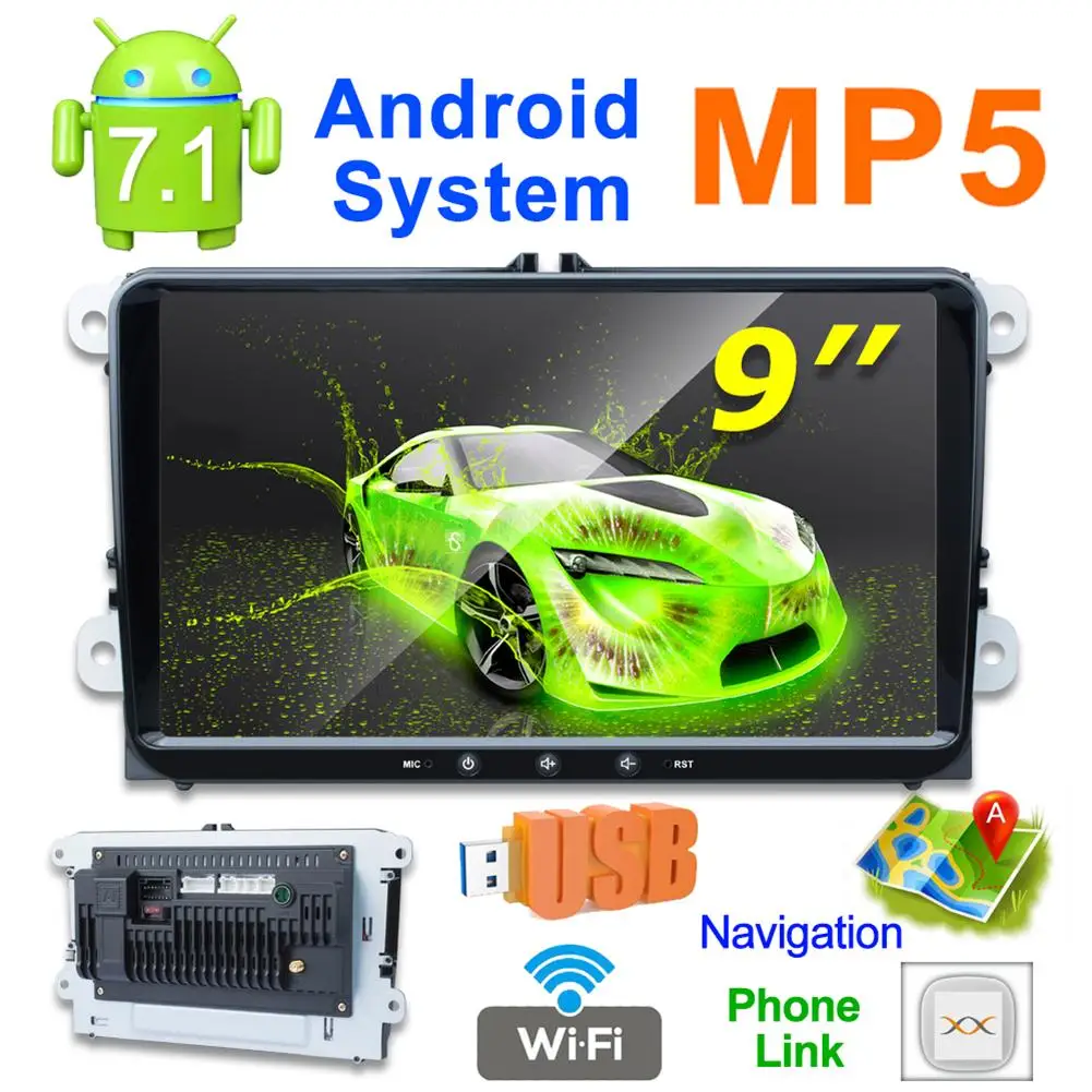  9 Inch Auto Radio GPS Navigation Universal Docking Station Einstellbare Smartphone Bluetooth GPS Na