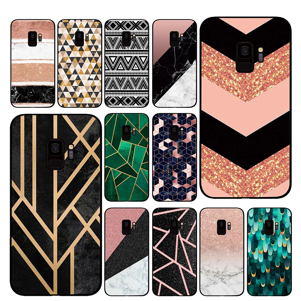 rose gold glitter marble cases For Samsung Galaxy S10 S8 S9 Plus S7 S6 edge Note 8 9 Luxury cover | Мобильные телефоны и