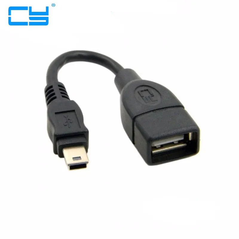 Vention Mini USB 2.0 OTG Kabel Mini USB OTG Kabel Data USB Laki-laki Ke Perempuan untuk Tablet PC/MP3 /Ponsel/GPS 10 Cm