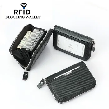 

Carbon Fiber Card Case Business Card Holder Credit Card Holder Wallet Bank Card Wallet Money Bag Coin Purse Female Wallet