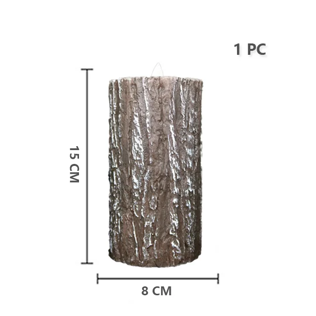 Беспламенная Электронная свеча сосновый ночник в форме парафин СВЕТОДИОДНЫЙ свеча восковая свеча для вечерние рождественские украшения для дома и свадьбы - Цвет: Size 85 x 150mm