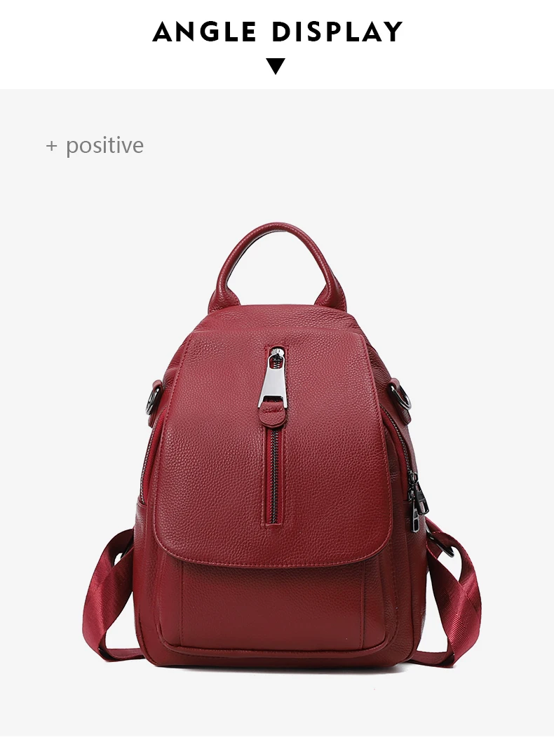 stylish backpack purse Soft Cowhide Leather Flap Backpack 2022 Fashion Multifunctional Anti-theft Design Backpacks Simple Outdoor SchoolBag Book Girls best Stylish Backpacks