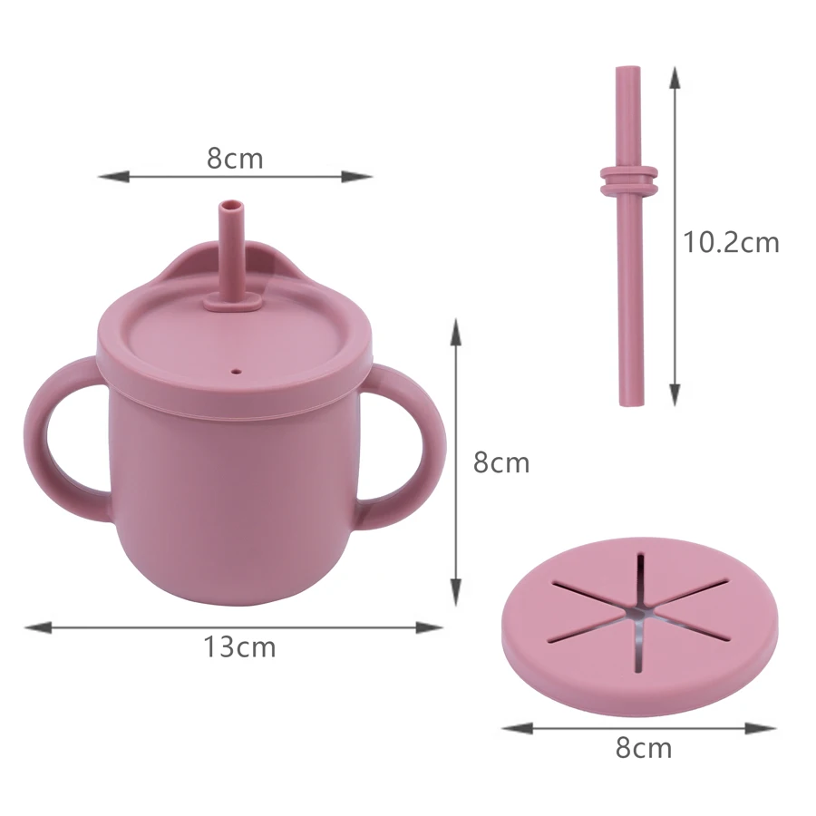 New Design Portable Multi-Function Drinking Cup Baby Feedin Liquid Feed Leak-Proof Straw Cup Food Storage Snack Cup