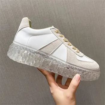 

2020 New Women Sneakers Transparent Sole Flat Shoes Woman Tenis Feminino Ladies Thick Bottom Casual Flats Espadrilles Trainers