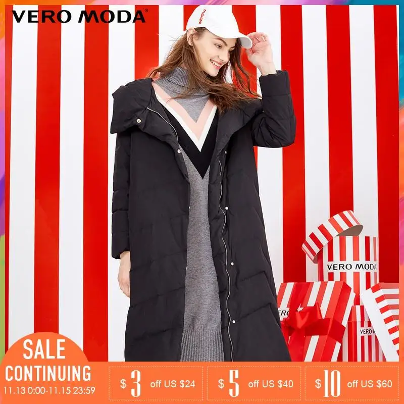 Vero Moda Бренд 2018 Новинка женский пуховик с пуха 80% капюшоном прямой фасон женская