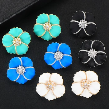 

missvikki Famous Design Luxury Brand Charm Flower Noble Earrings For Women BOHO Drop Earrings Brincos Fashion Tortoise Jewelry