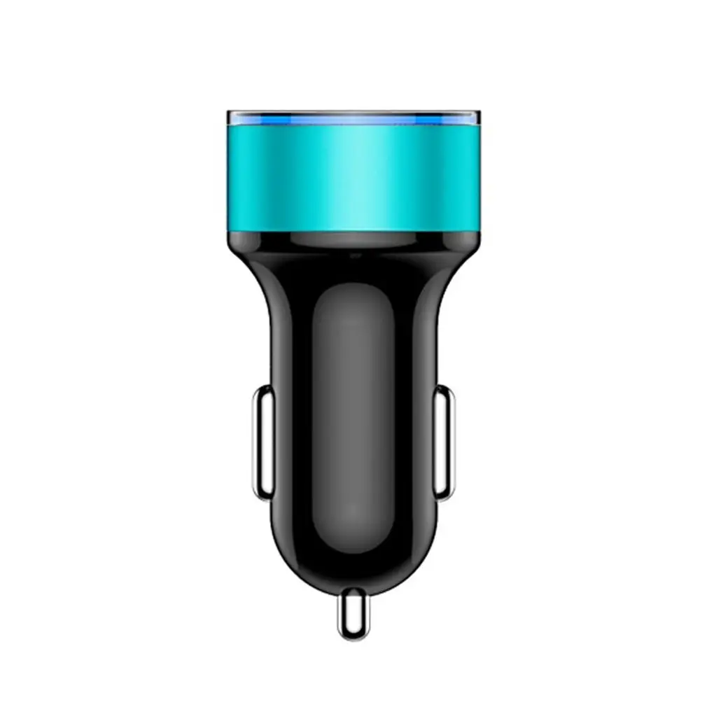 Двойной USB порт автомобиля Быстрый портативный алюминиевый зарядное устройство из алюминиевого сплава прикуривателя 3.1A 5V адаптер светодиодный дисплей