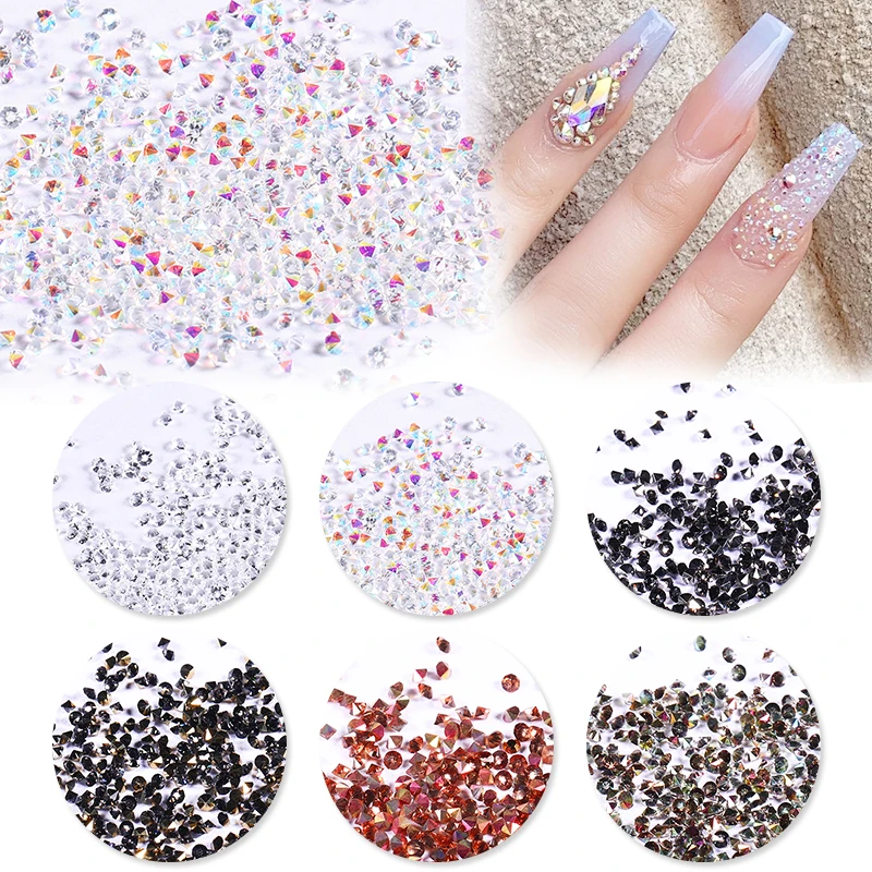 1 узор острые Стразы для ногтей Сияющие маленькие красочные блестящие украшения