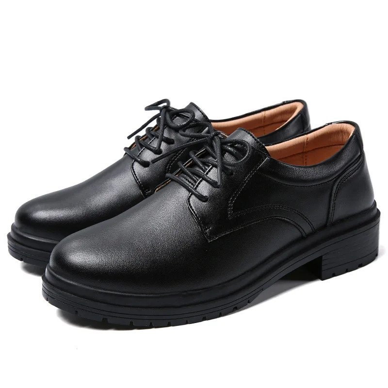 EOFK/модные черные кожаные туфли; женские мокасины; Chaussures; дизайнерские туфли на плоской подошве со шнуровкой; женские туфли-Дерби; Mujer - Цвет: Черный