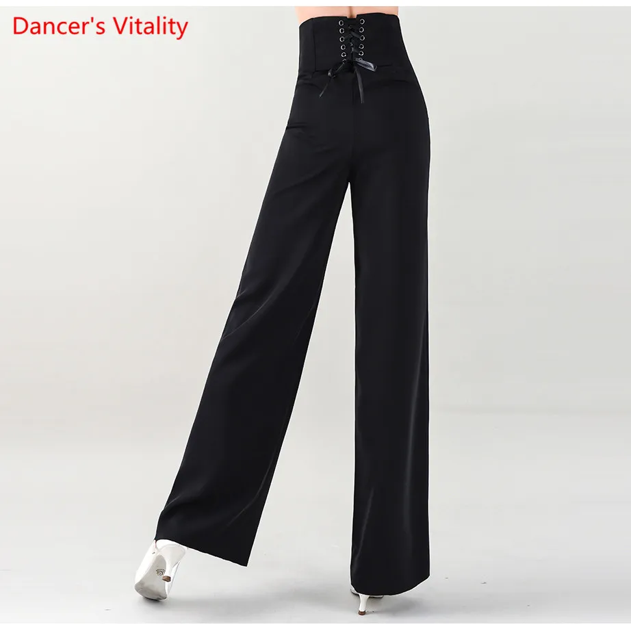 Professional Custom Made Ballroom Dance Pants Women Latin Square