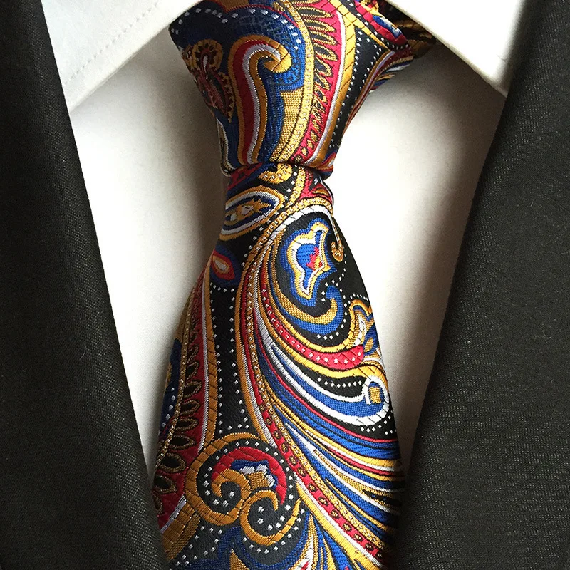 Fashion Classic Men's Tie Plaid Striped Jacquard Necktie Business Formal Wedding Party 8cm 1200 Needles Corbatas Gravata