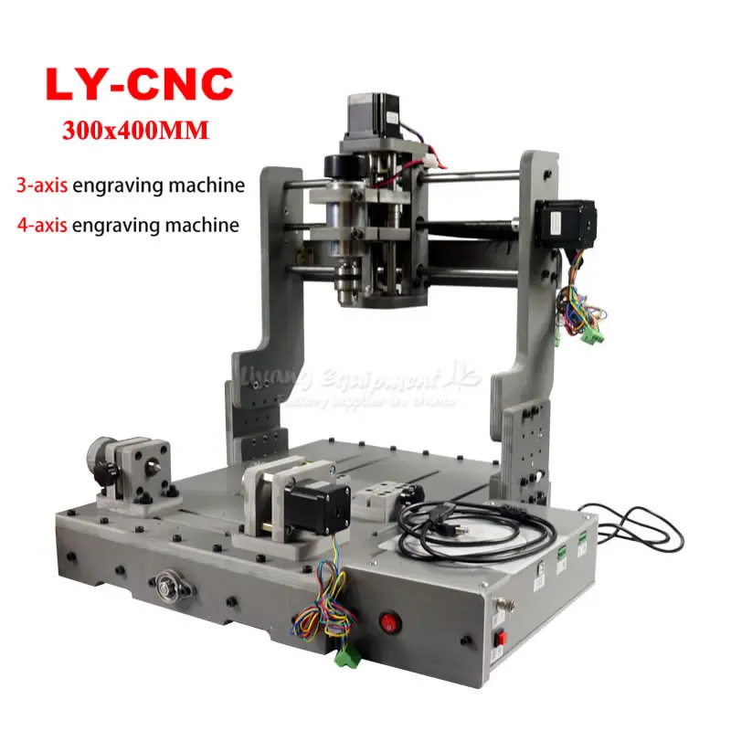 DIY wood cnc router 3040 usb port 4axis 300w engraving milling machine kit parts with bits Mach3 controller | Инструменты