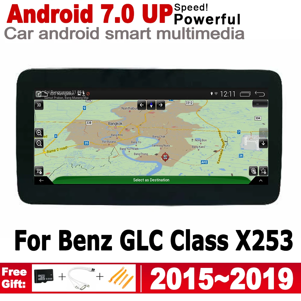 Для Mercedes Benz GLC Class X253 2015 ~ 2019 NTG HD экран Android Автомобильный GPS Navi Map стерео