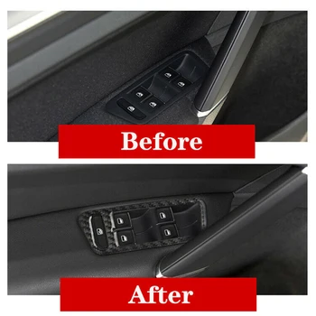 

Carbon Fiber Car Window Control Switch Panel Frame Trim For Golf MK7 2013-19