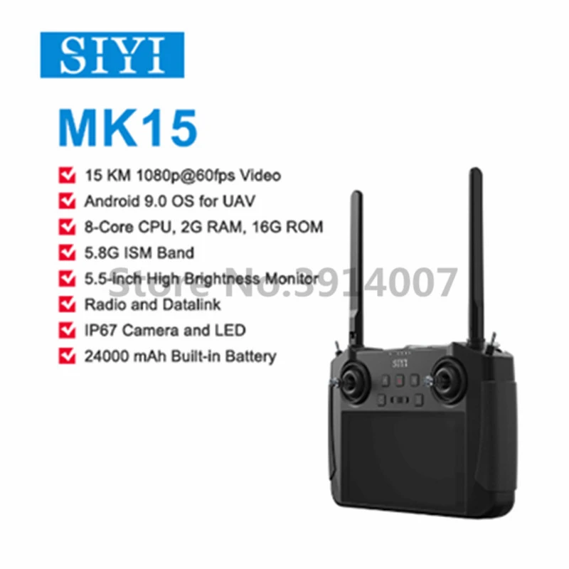 Rustiek waarschijnlijkheid twintig Siyi Mk15 Remote Control Mini Handheld Afstandsbediening Radio Zender  5.5-inch Hb Scherm 1080p Video 15km 5.8g 9.0 2g Ram 16g Ro - Parts & Accs -  AliExpress