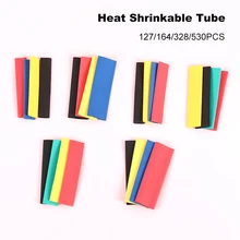 

Heat Shrinkable Tube Wrapping Kit 2:1 Thermal Casing Shrinking Tubing Assorted Wire Cable Insulation Sleeving 127/164/328pcs