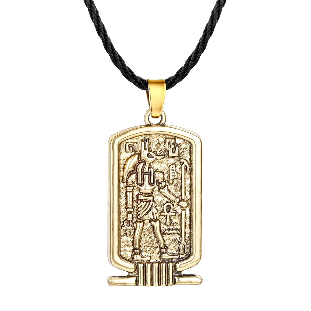 Египетский фараон крест АНХ Пирамида острый глаз ювелирное ожерелье для мужчин старинное античное серебро антикварные золотые подвески ожерелье - Окраска металла: ZQM-VN012