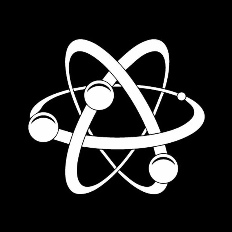 

Car Sticker Atomic Symbol Science Physics Chemistry Art Car Sticker Cool PVC Decal Black/silver 15.5cm * 13.6cm