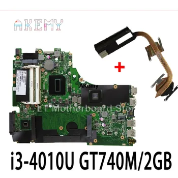 شراءل For Asus X750JN X750JB X750J A750J K750J اللوحة الأم الكمبيوتر المحمول Mainboard I3-4010U وحدة المعالجة المركزية GT740M/2 GB الحرة المبرد