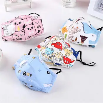 

1PC Kid Mask Kids Mouth Cover Dustproof Washable PM 2.5 Filter Mask Mouth Cover With Filter Pad