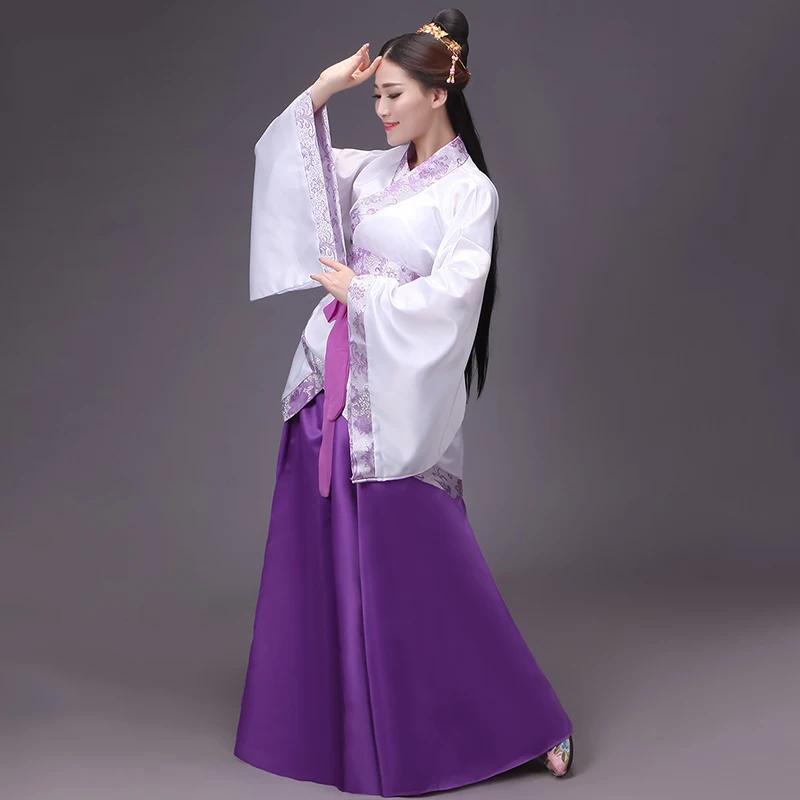 Традиционный китайский танцы в стиле ретро женский костюм костюмы для сцены год для девочек вечерние костюм Hanfu Tang Для женщин платье чонсам - Цвет: purple