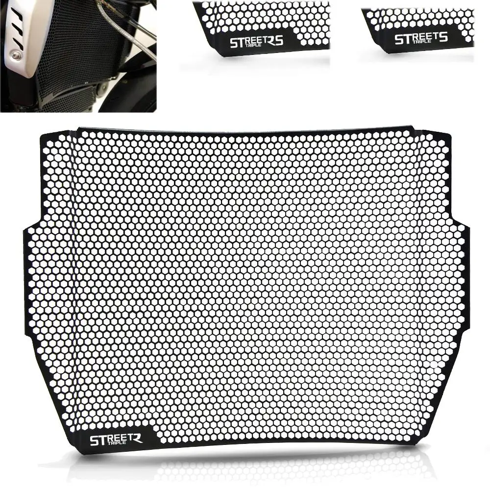 

2019 New Motorcycle Cover Guards Radiator Grille Cover For Triumph Street Triple R Radiator Guard 2017 UP 765 R/RS/S 765RS 2018