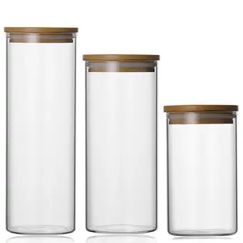 

Glass Jars Sealed Cans with Cover Kitchen Food Storage Bottles Large Capacity Mason Spice Jars Candy Storage banks Tea Box