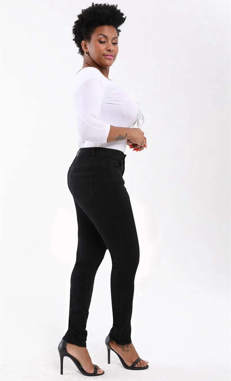Jeans for Women mom Jeans Mid Waist Jeans Woman High Elastic plus size Stretch Jeans female washed denim skinny pencil pants