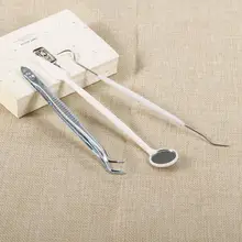 Портативный прочный стоматологический набор из нержавеющей стали, стоматологический прибор, стоматологическое зеркало, пинцет, 3 шт., инструмент для гигиены полости рта