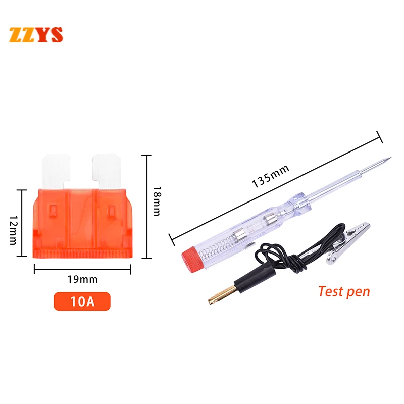 

Универсальные алюминиевые предохранители среднего размера с клипсой и тестовой ручкой, 10 А, 200 шт.