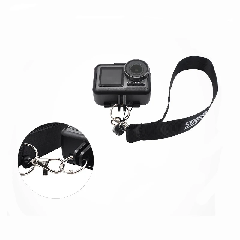  2 Color lanyard Neck Strap & Hand Wrist Border lanyard strap Set For DJI OSMO Action Gopro Sports camera Accessories (18)