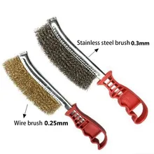 Инструменты щетка сталь для металла ржавчины ручная нержавеющая проволока очистка удаление Сварка Prep красный+ серебро мастерская шов Горячая Прямая поставка