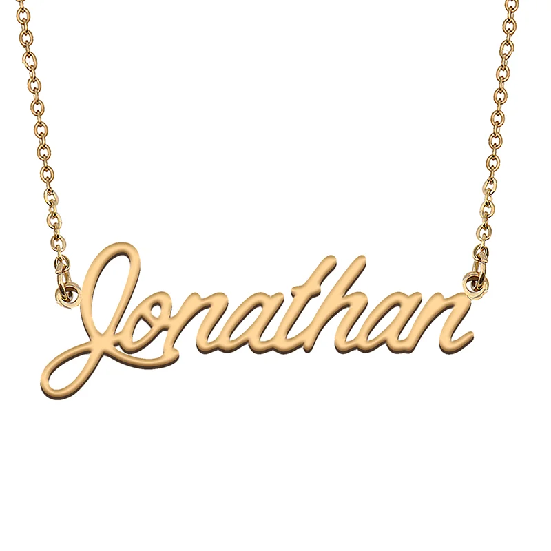 Jonathan Custom Name Necklace Customized Pendant Choker Personalized Jewelry Gift for Women Girls Friend Christmas Present