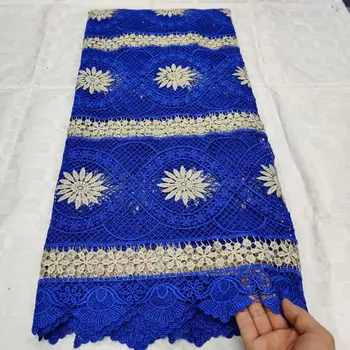 

French cord Lace Fabric 2019 Latest African Guipure Lace Fabric With Embroidery Cord Lace Fabric