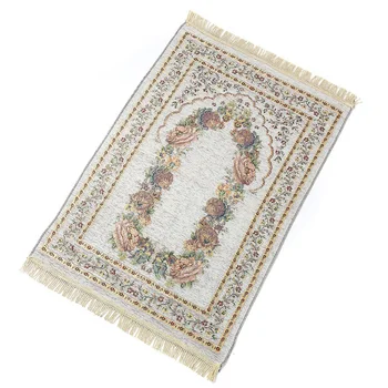 

Rug Decoration Gifts Kneeling Prayer Mat Cotton Blend Portable Soft Exquisite Folding Anti Slip Bedroom Floral Light Weight Home
