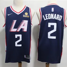 Сезон, Мужская Джерси с изображением Вильямса Лос-Анжелеса#13 Пола Джорджа#2 Kawhi Leonard
