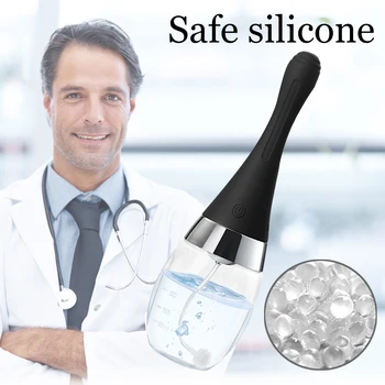 Fully Automatic Enema Cleaning Container Vagina & Anal Cleaner Douche Bulb Design Silicone Health Tool Sex Toys For Woman/Man 5