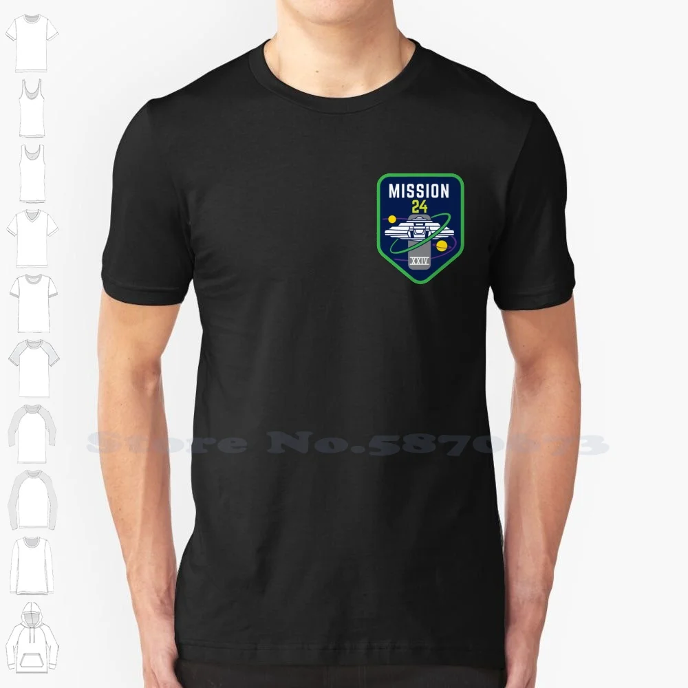 Jupiter Mission 24 (Badge) -Ispirato Alla Moda Vintage Tshirt Magliette Mission 24 Robinson John Pauleen Penny Judy Robot Dr