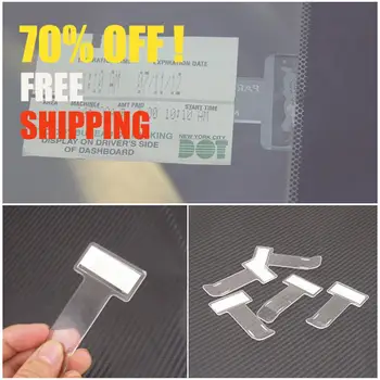 

Car Vehicle Parking Ticket Permit Holder Clip Sticker Windscreen Sticker T-shape Folder Auto Interior Organizer Car Accessories