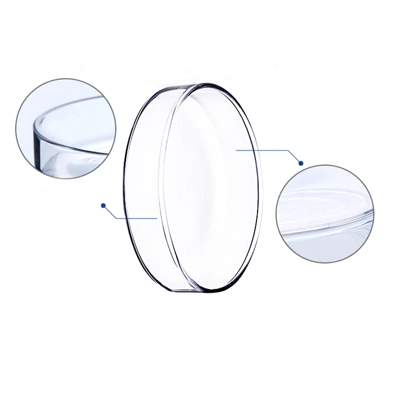 Petri Dishes 10 pieces pack 90mm Glass Petri Dish Bacterial Culture Dish Borosilicate Glass Chemistry Laboratory Equipment