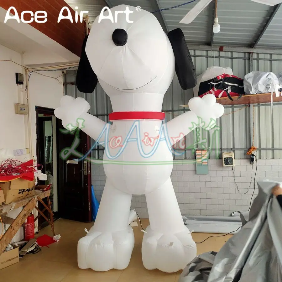  Customized Standing inflatable animal model White Inflatable Dog Balloon for Advertising or party